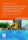 Verfahrenstechnik und Baubetrieb im Grund- und Spezialtiefbau